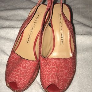 Red braided wedges Marc by Marc Jacobs